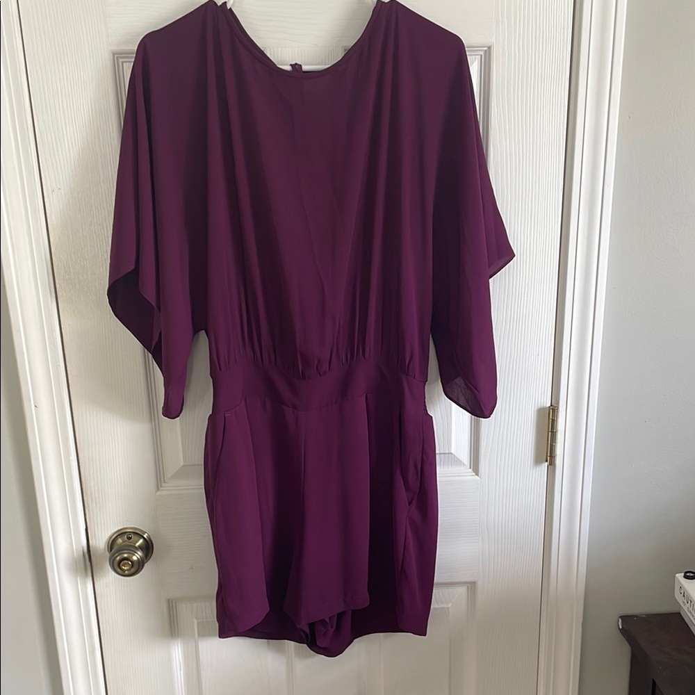 White House Black Market Plum Romper